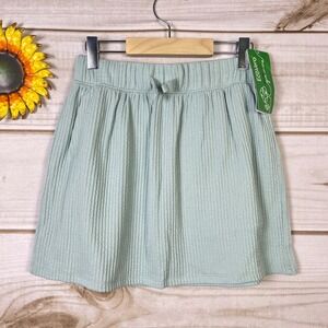 OshKosh B'gosh Girls Sage Green EcoVero Textured Skort 10 Skirt Shorty
